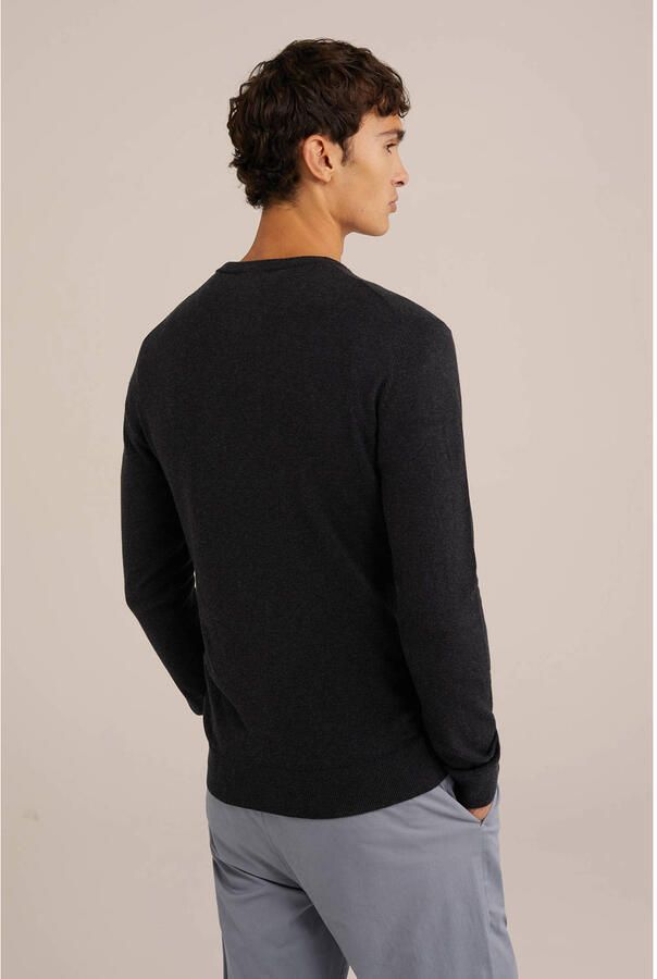 WE Fashion WE Fundamentals trui antraciet