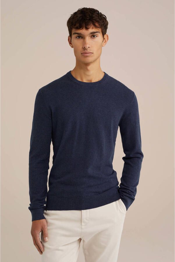 WE Fashion WE Fundamentals trui donkerblauw - Foto 3
