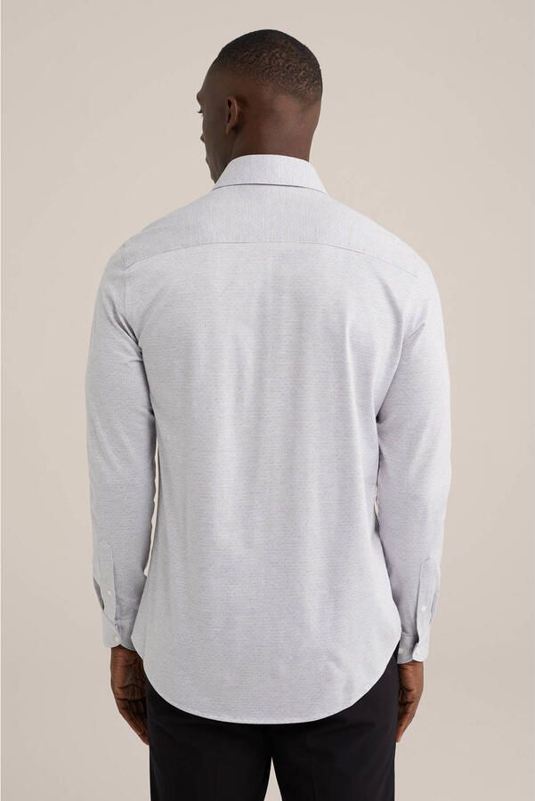 WE Fashion WE Fundamentals zakelijk overhemd met jacquard lichtgrijs - Foto 2