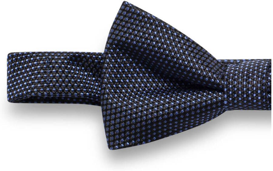 WE Fashion WE Fundamentals zijden vlinderdas donkerblauw - Foto 3