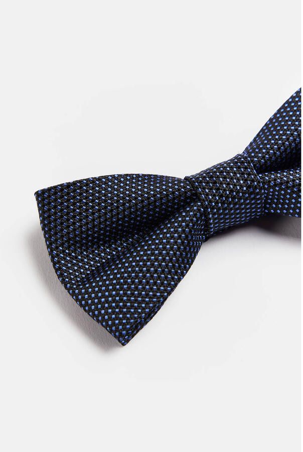 WE Fashion WE Fundamentals zijden vlinderdas donkerblauw - Foto 2