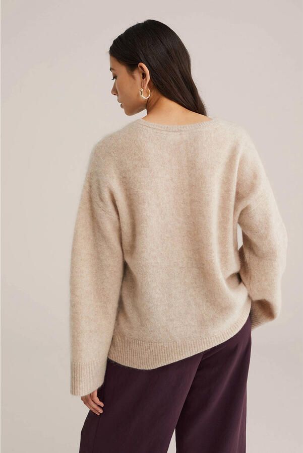 WE Fashion WE STUDIO gebreide trui met wol beige - Foto 3