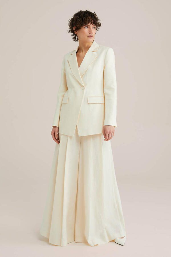 WE Fashion WE STUDIO getailleerde blazer ecru