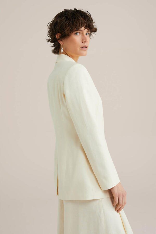 WE Fashion WE STUDIO getailleerde blazer ecru - Foto 2