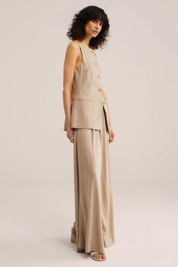 WE Fashion WE STUDIO gilet beige - Foto 2
