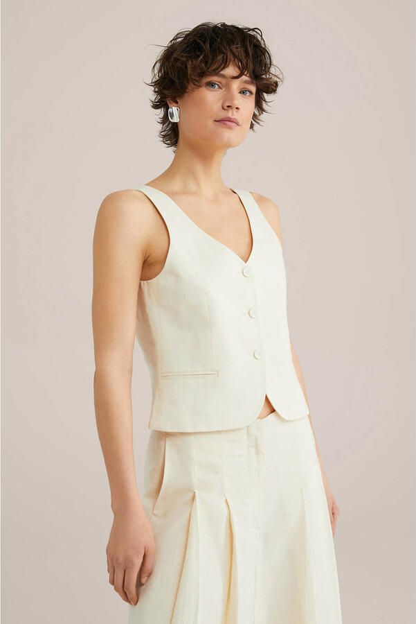 WE Fashion WE STUDIO gilet ecru - Foto 3