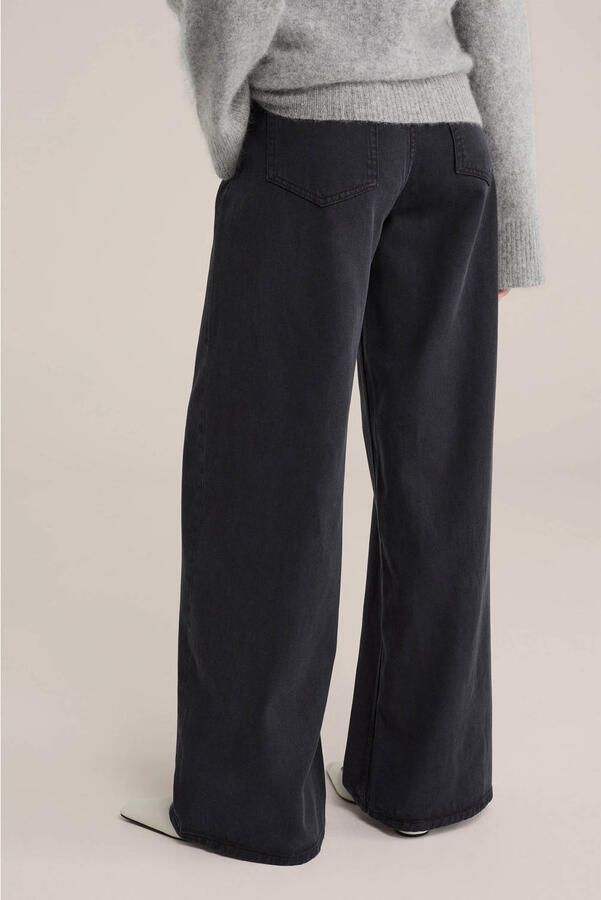 WE Fashion WE STUDIO high waist wide leg jeans black denim - Foto 2