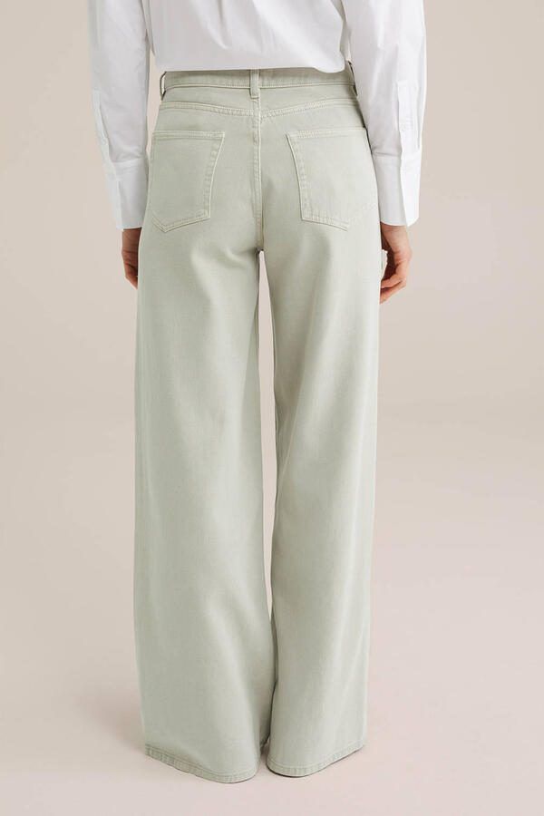 WE Fashion WE STUDIO high waist wide leg jeans lichtgrijs - Foto 2