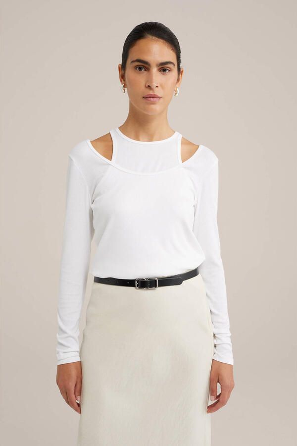 WE Fashion WE STUDIO leren riem zwart - Foto 1
