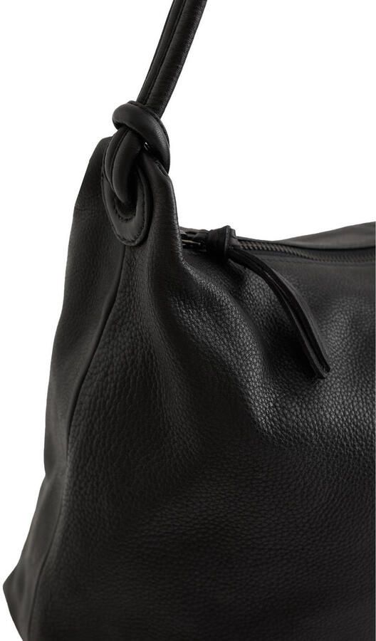 WE Fashion WE STUDIO leren schoudertas zwart - Foto 3