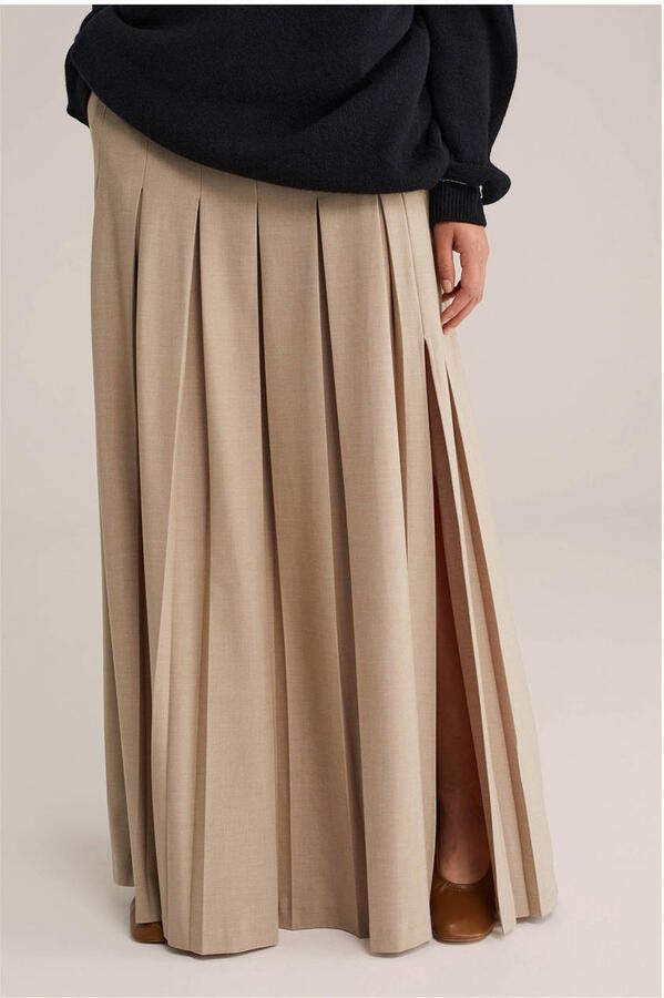 WE Fashion WE STUDIO maxi rok grijs melange - Foto 2