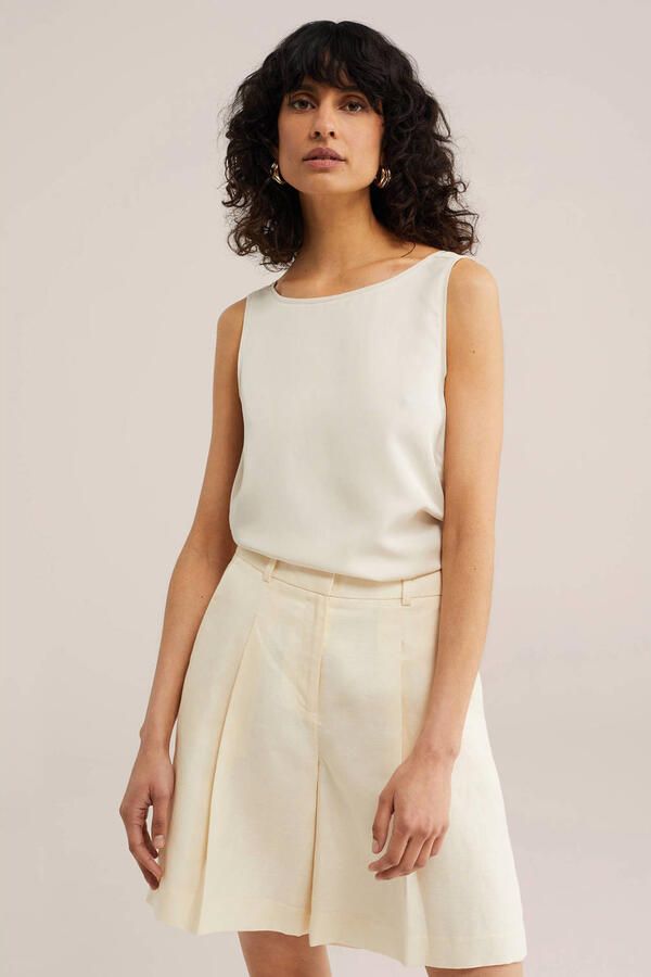 WE Fashion WE STUDIO mouwloze top ecru - Foto 2