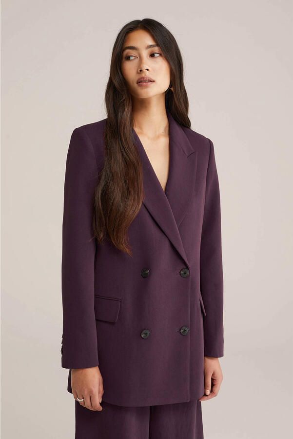 WE Fashion WE STUDIO oversized blazer aubergine