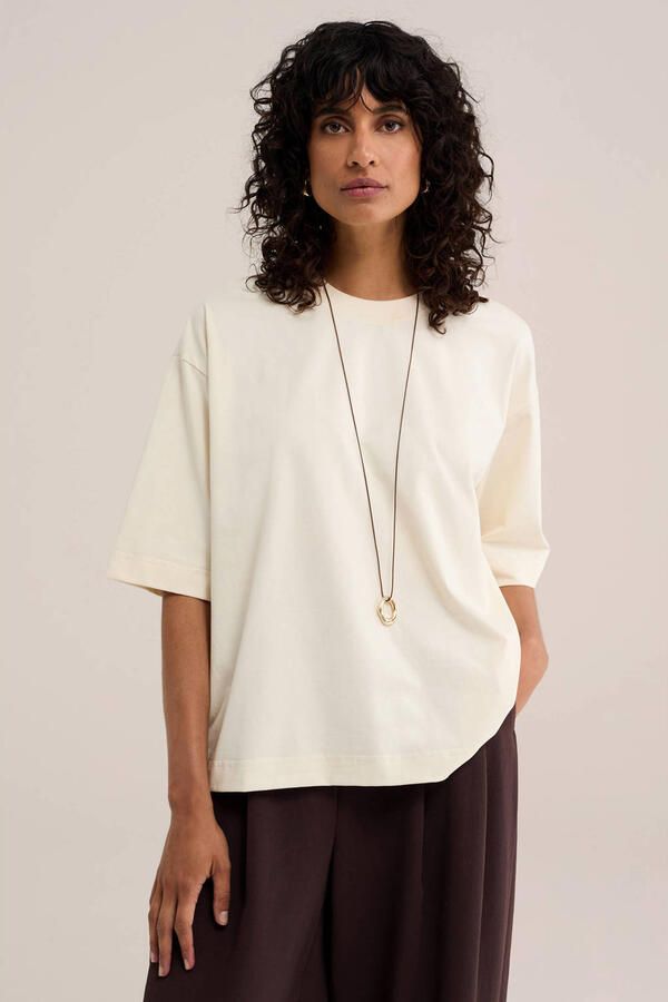 WE Fashion WE STUDIO oversized T-shirt ecru