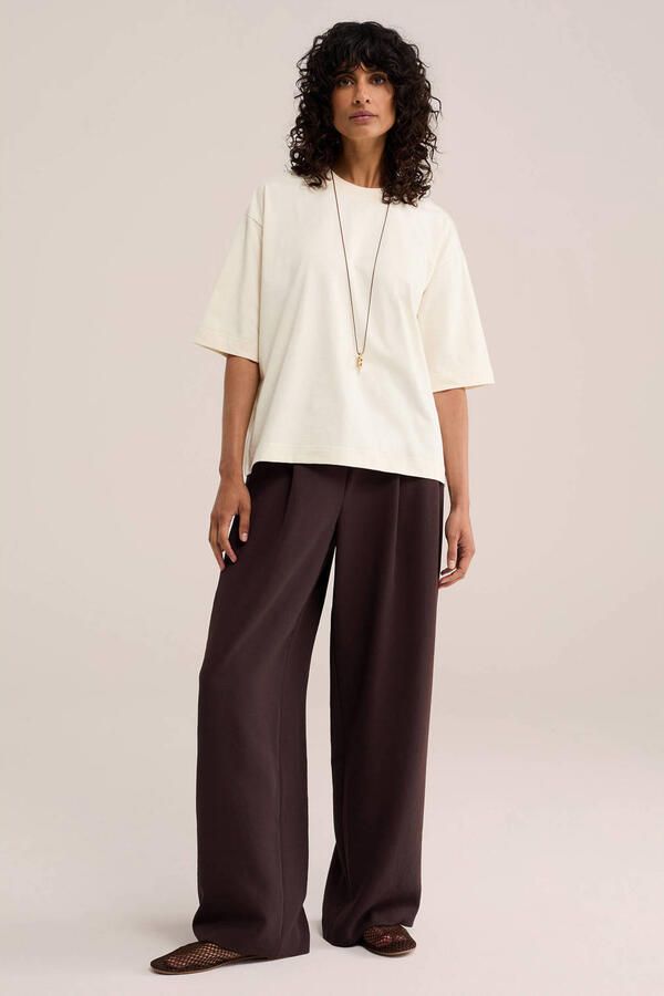 WE Fashion WE STUDIO oversized T-shirt ecru - Foto 3