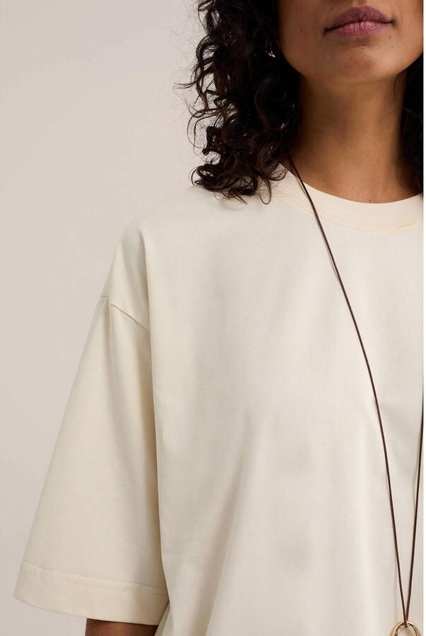 WE Fashion WE STUDIO oversized T-shirt ecru - Foto 2