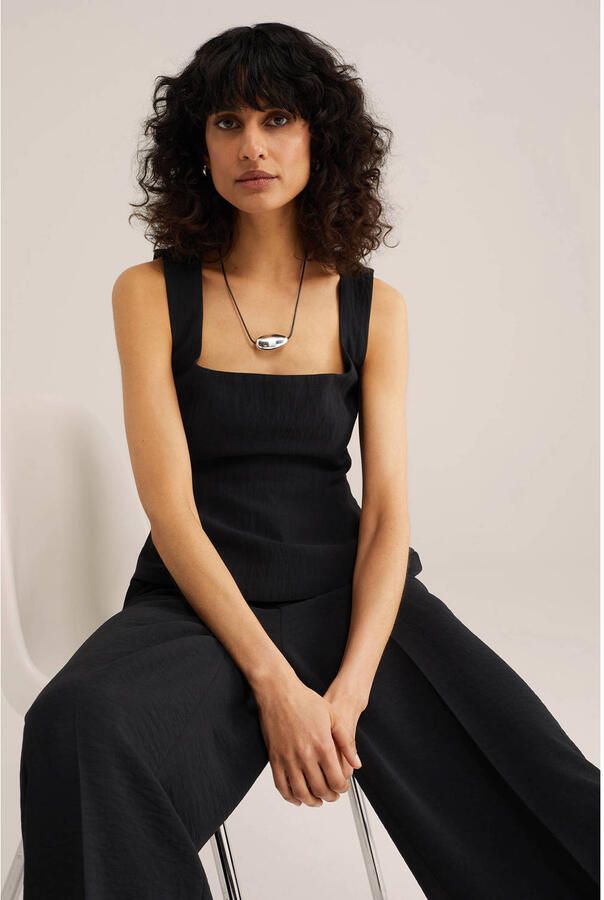 WE Fashion WE STUDIO peplum top zwart - Foto 2