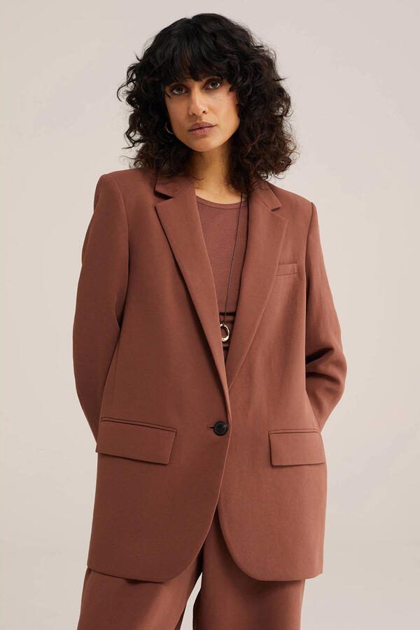 WE Fashion WE STUDIO regular blazer bruin - Foto 3