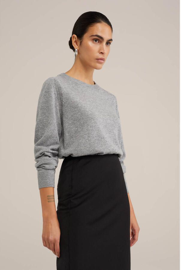 WE Fashion WE STUDIO satijn maxi rok zwart