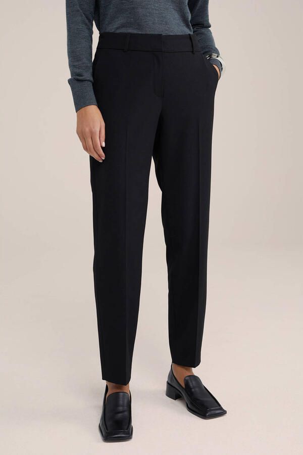 WE Fashion WE STUDIO tapered fit pantalon zwart