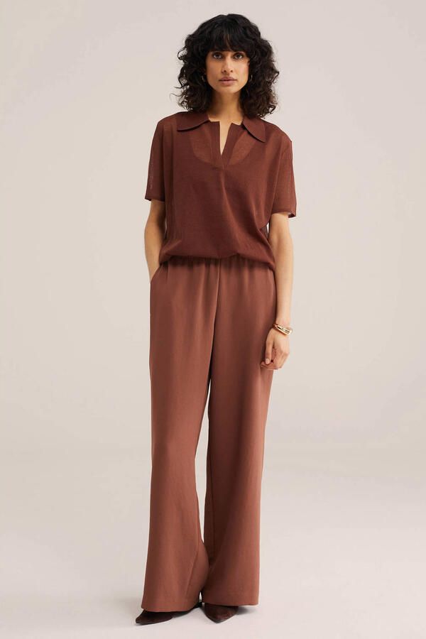 WE Fashion WE STUDIO top roodbruin