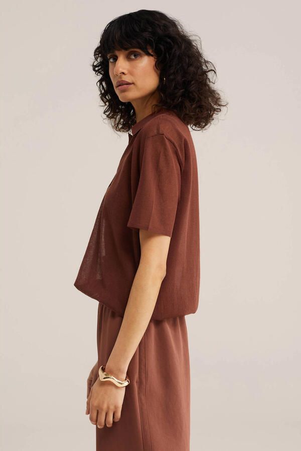 WE Fashion WE STUDIO top roodbruin - Foto 2