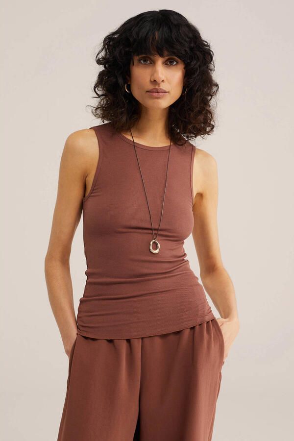WE Fashion WE STUDIO top roodbruin
