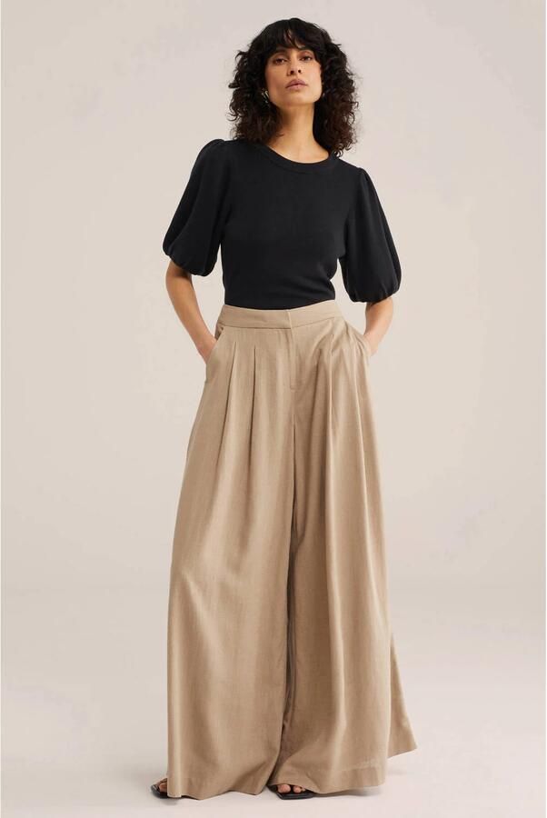 WE Fashion WE STUDIO top zwart