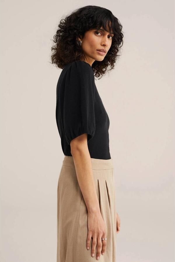 WE Fashion WE STUDIO top zwart - Foto 2