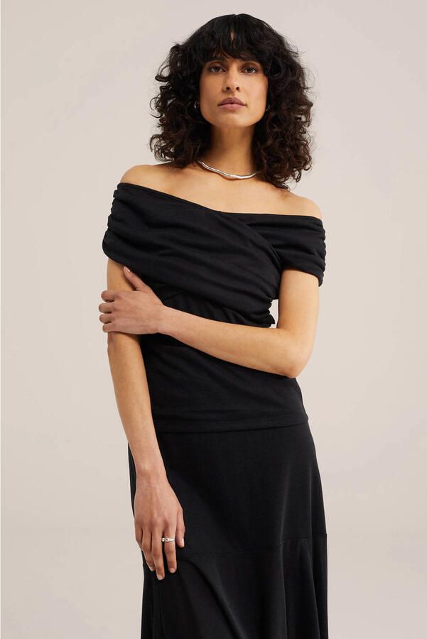 WE Fashion WE STUDIO top zwart