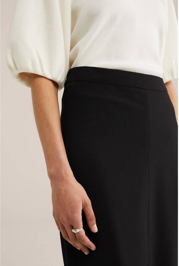 WE Fashion WE STUDIO wol kokerrok zwart