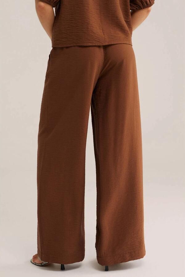 WE Fashion wide leg broek bruin - Foto 2