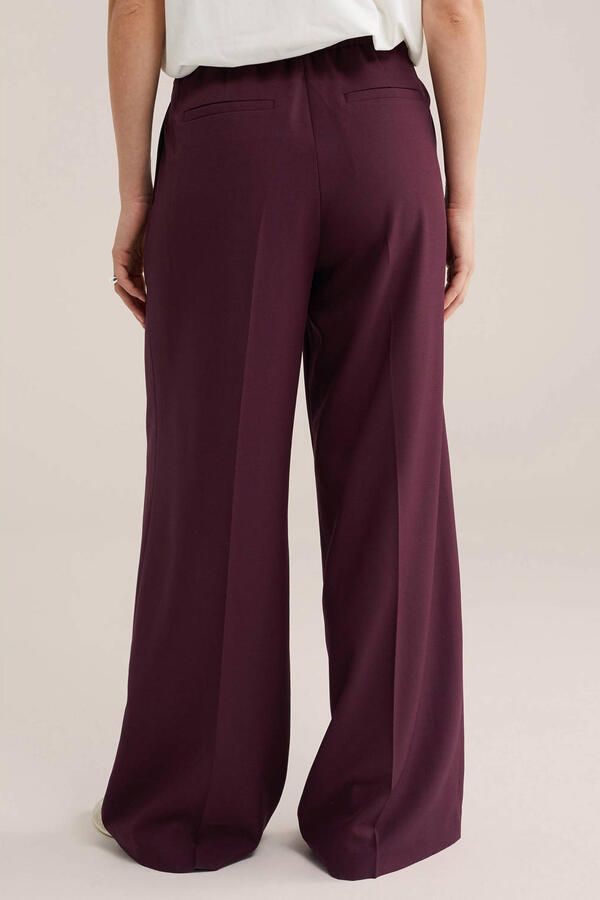 WE Fashion wide leg broek donkerrood - Foto 2