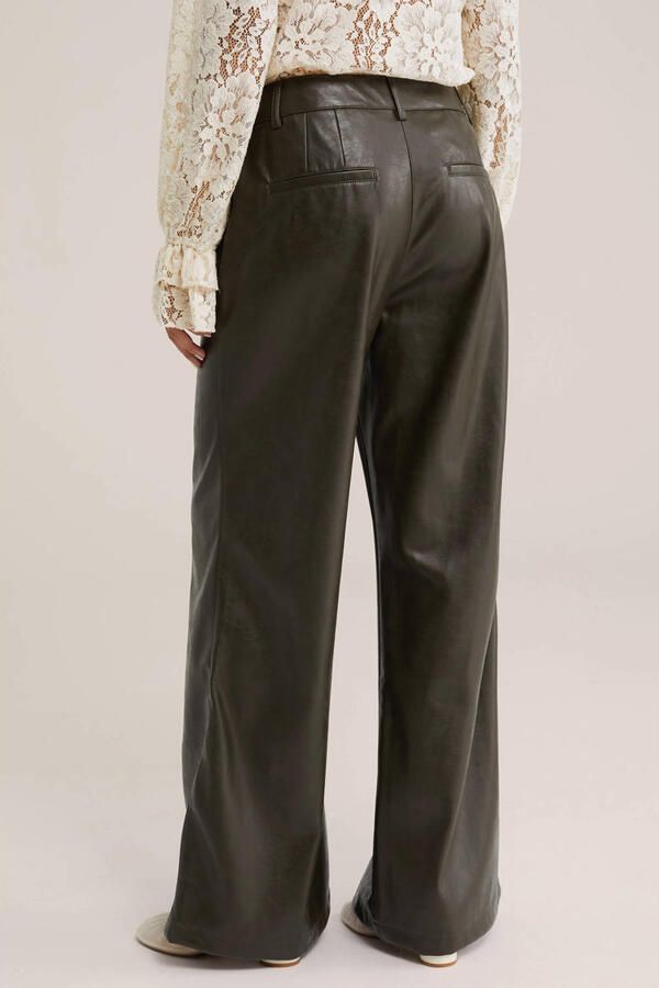 WE Fashion wide leg broek groen - Foto 2