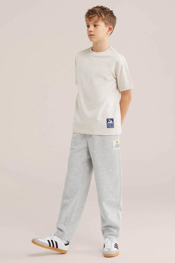 WE Fashion wide leg casual broek lichtgrijs - Foto 3