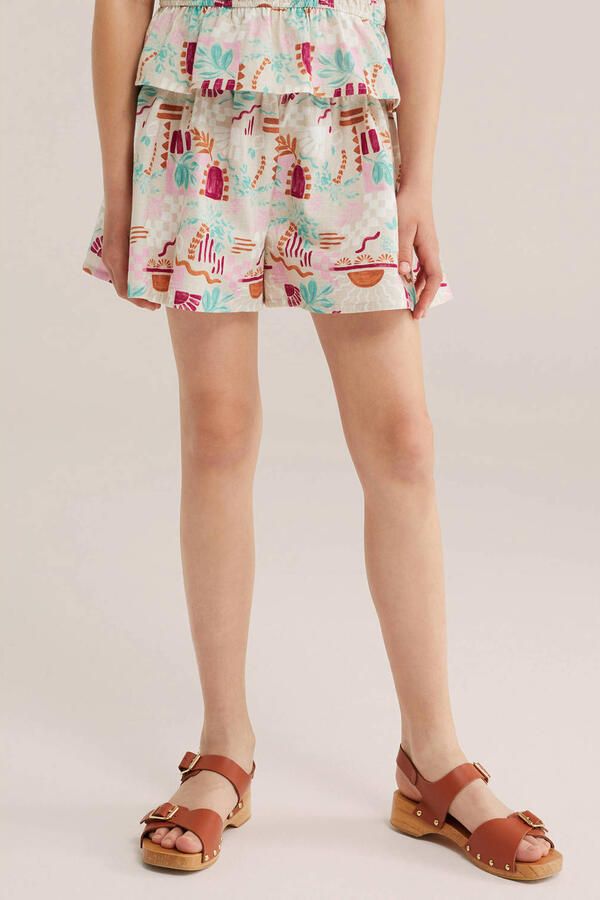 WE Fashion wide leg casual short ecru