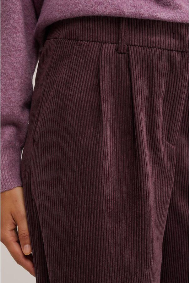 WE Fashion wide leg corduroy broek aubergine - Foto 2