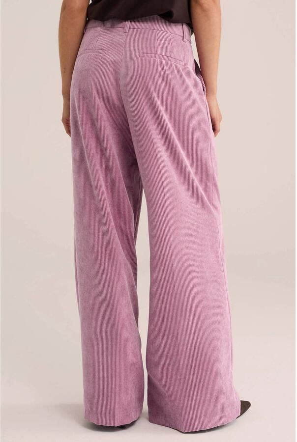 WE Fashion wide leg corduroy broek lichtroze - Foto 2