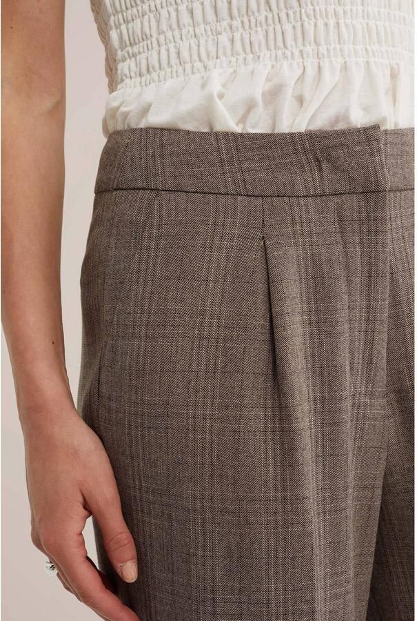 WE Fashion wide leg geruite broek bruin - Foto 2