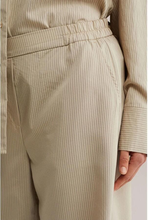 WE Fashion wide leg gestreepte broek beige - Foto 2