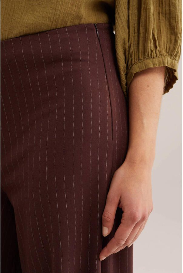 WE Fashion wide leg gestreepte broek bruin - Foto 2