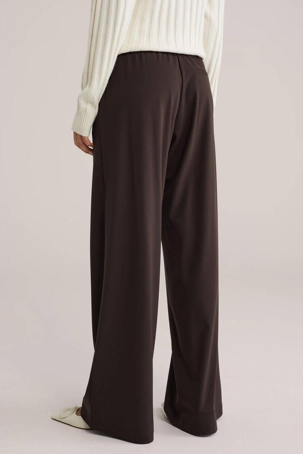 WE Fashion wide leg high waist broek donkerbruin - Foto 3
