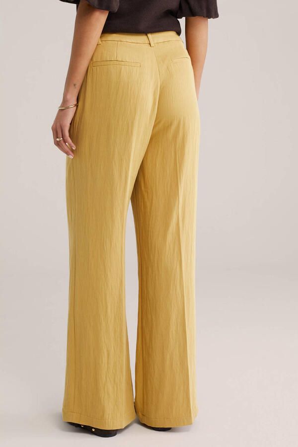 WE Fashion wide leg high waist broek oker - Foto 3