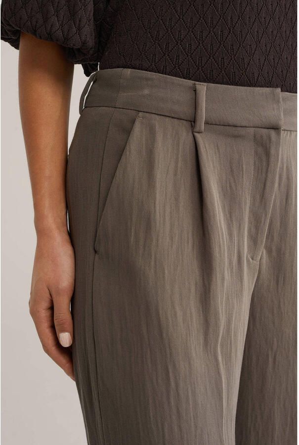 WE Fashion wide leg high waist broek taupe - Foto 2