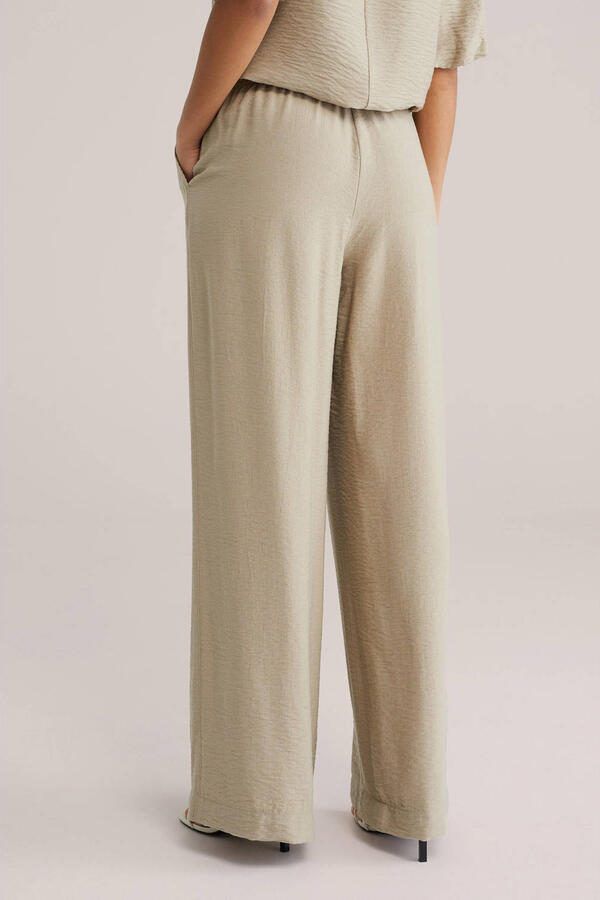 WE Fashion wide leg high waist casual broek beige - Foto 2