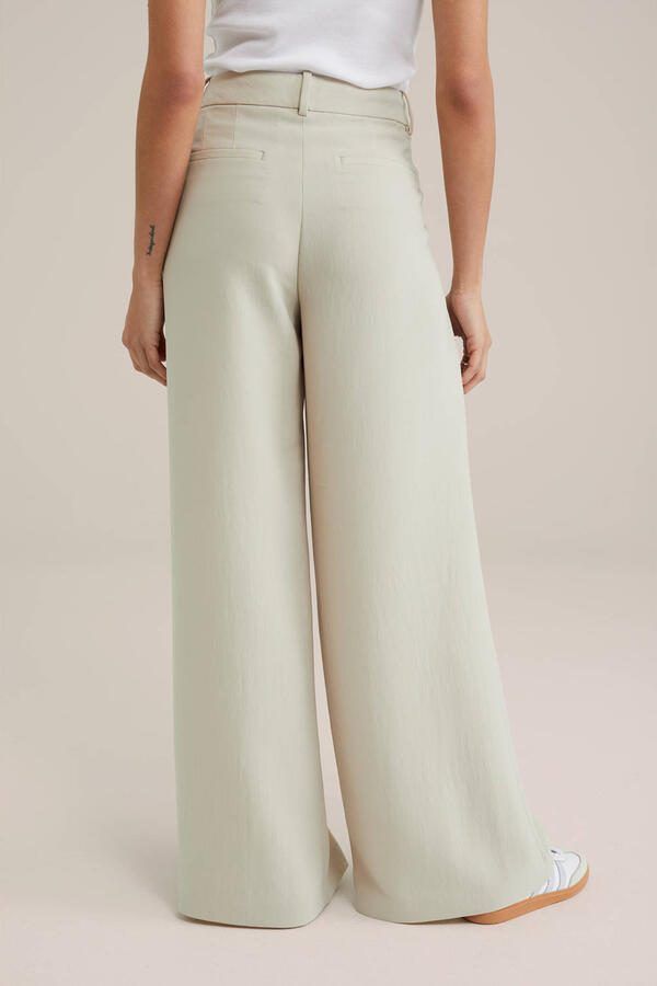 WE Fashion wide leg high waist pantalon beige - Foto 3