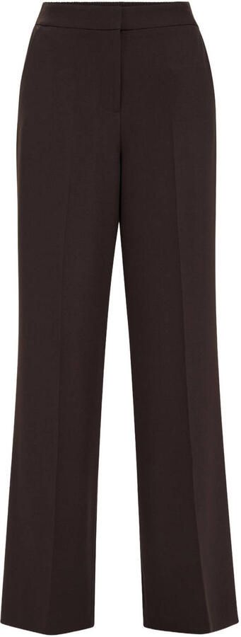 WE Fashion wide leg high waist pantalon donkerbruin - Foto 3