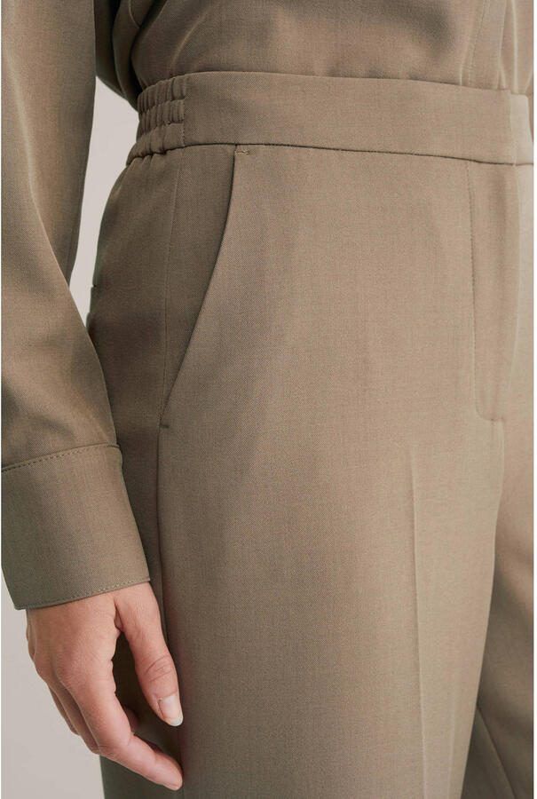WE Fashion wide leg high waist pantalon grijsgroen - Foto 2