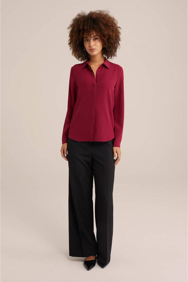 WE Fashion wide leg high waist pantalon zwart - Foto 2