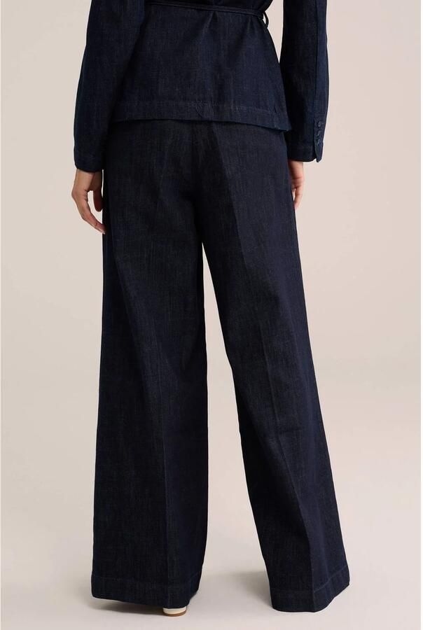 WE Fashion wide leg jeans donkerblauw denim - Foto 2